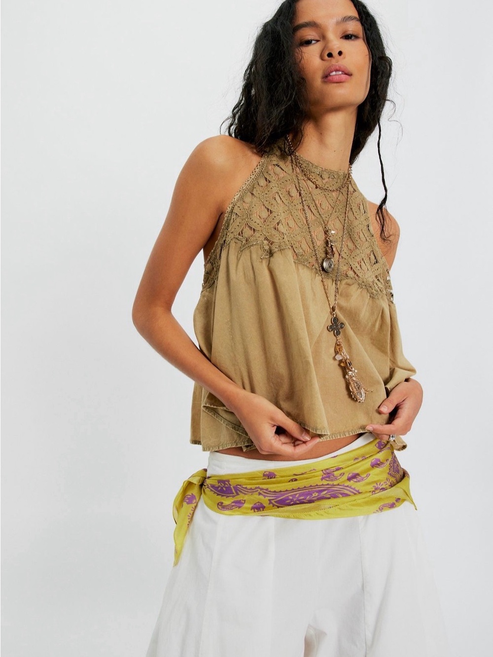 Free People Wandering Light Top Size S NWT